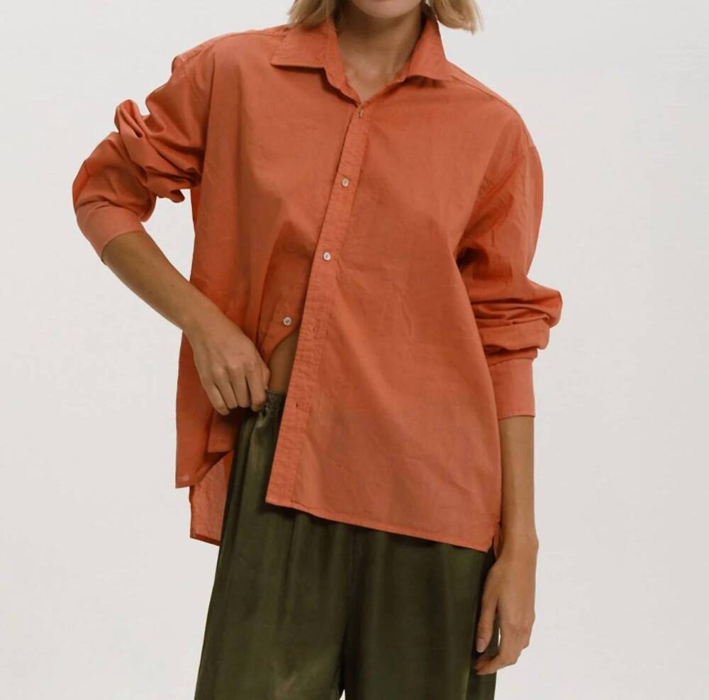 NEW CALI DREAMING colt button front shirt in clay